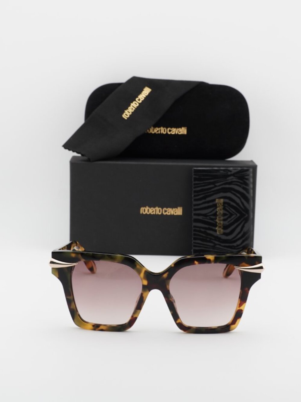 Roberto Cavalli SRC002M 0AGG Square Sunglasses - Havana / Brown - Picture 5 of 8